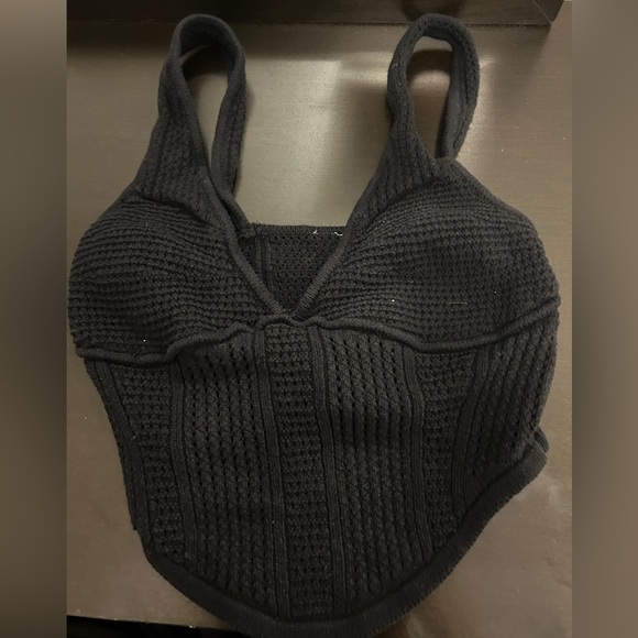 Alo Open-Knit Chase The Sun Corset Tank in size small - Picture 2 of 5